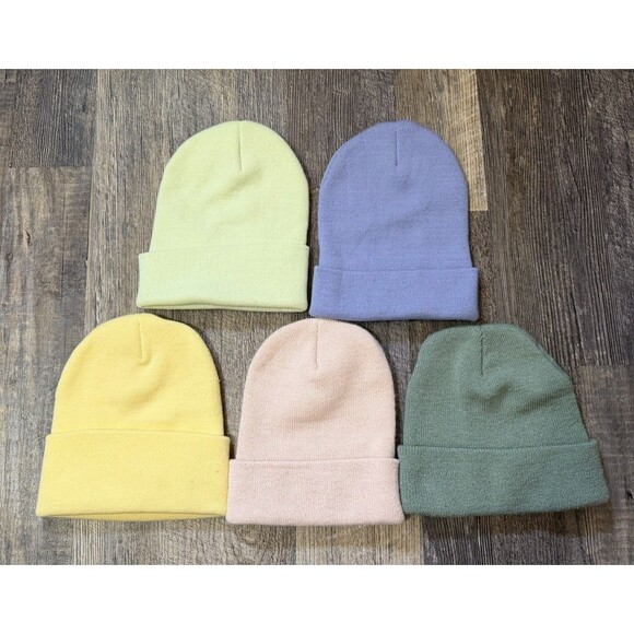 Carhartt A18 Acrylic Cuffed Beanie Hat Lot of 5 Pastel One Size Pink Green main image 10